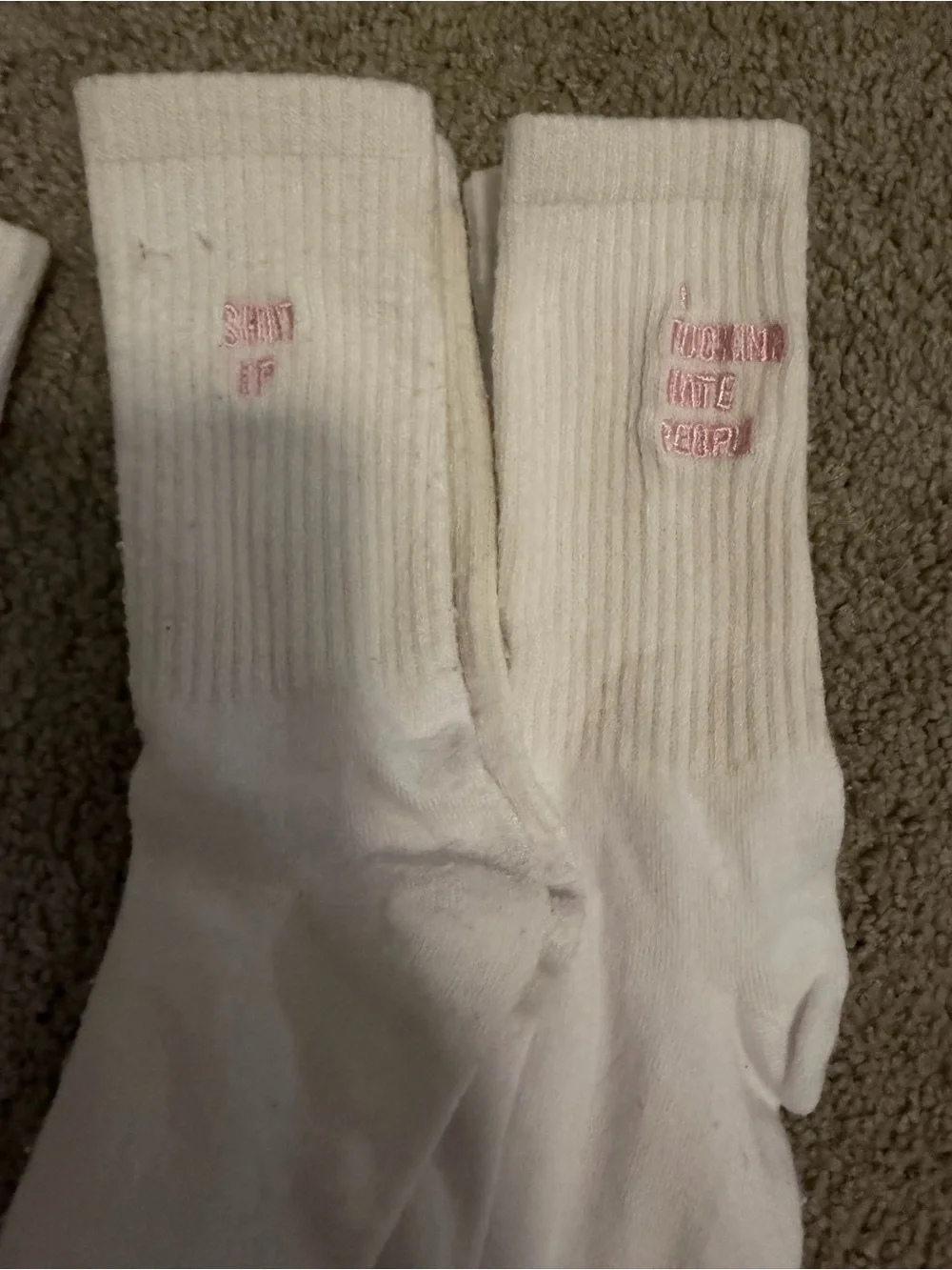 Novelty crew socks, 6 pairs used